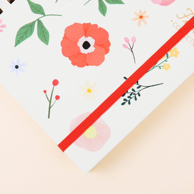 Artpaper printing hardcover spiral binding notebook