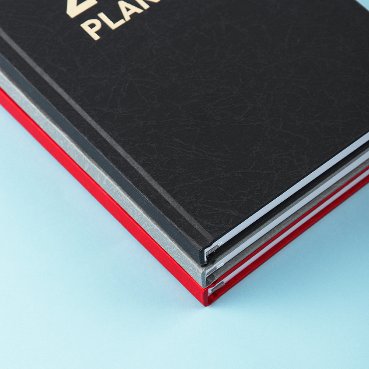 A5 Special Paper Hardcover Planner Silver goild debossed Logo