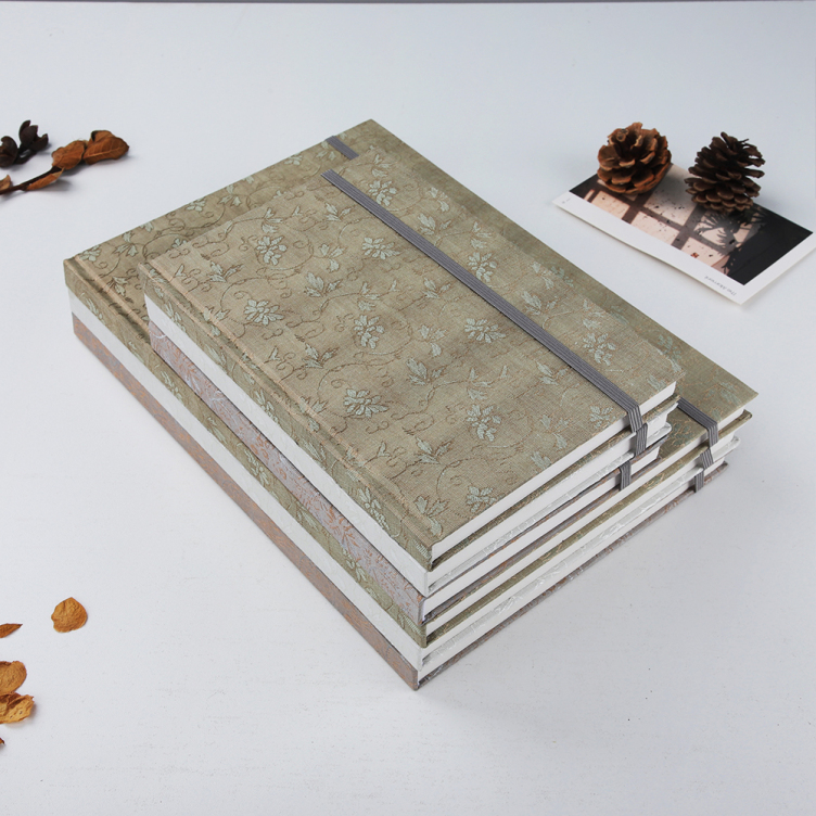 Fabric hardcover case bound watercolor book