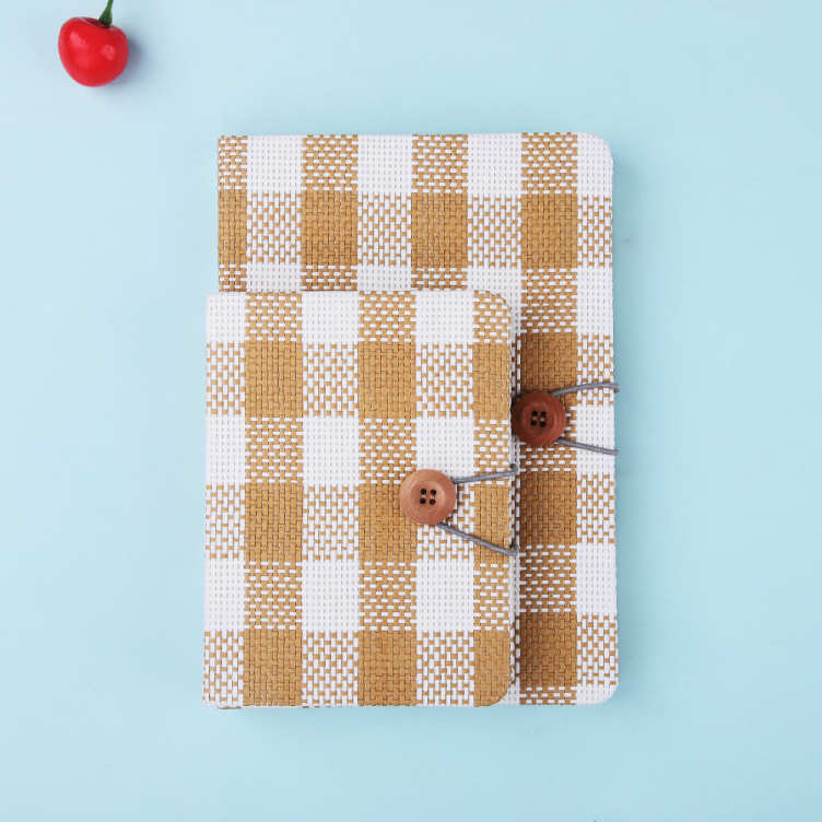 Weaved Paper Hard Cover notebook with Button closure