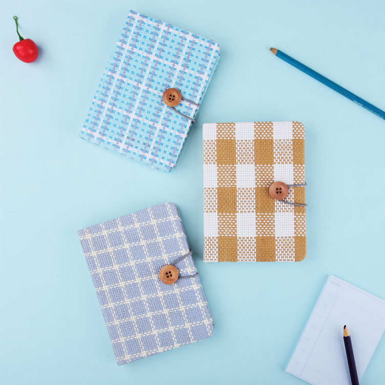 Weaved Paper Hard Cover notebook with Button closure