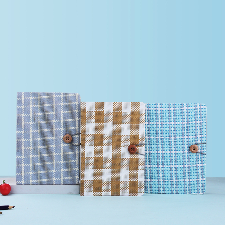 Weaved Paper Hard Cover notebook with Button closure