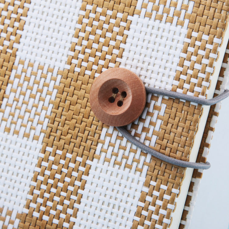 Weaved Paper Hard Cover notebook with Button closure