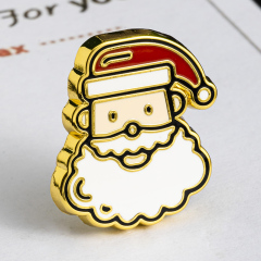 Custom Gold pins, Santa Claus pins,free design, first custom pin mold fee reduced by half