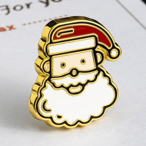 Custom Gold pins, Santa Claus pins,free design, first custom pin mold fee reduced by half