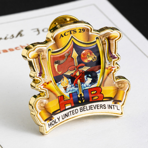 Gold pins, printing champ trophy,Commemorative Character Badge，enterprise pins manufacture，free design and sample