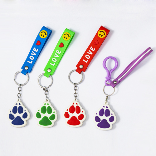 Custom pvc keychain, fun cute cat paw key keychain, free design, first custom keychain mold fee reduced by half.