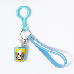 Custom pvc Keychain, Personalized Milk Tea Keychain, Interesting Keychain,free design, first custom keychain mold fee reduced by half