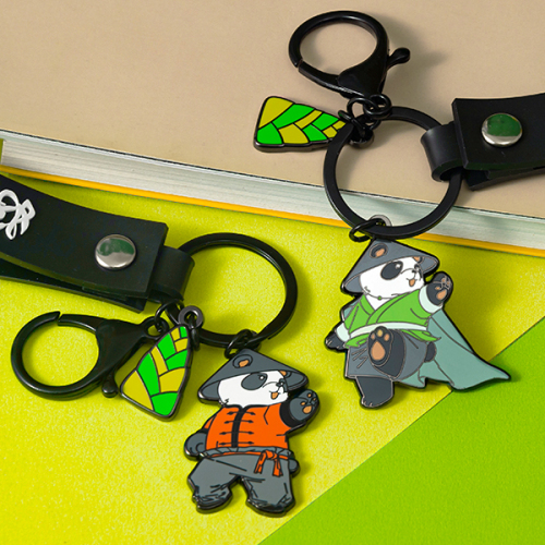 Custom metal key chain, cute and interesting cartoon panda key chain,free design, mold cost reduced by half