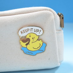 Cute cartoon yellow duck pin,free design, mold cost reduced by half