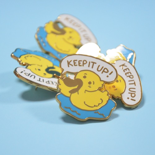 Cute cartoon yellow duck pin,free design, mold cost reduced by half