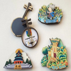 Wooden fridge magnet, can produce a variety of shapes and sizes of fridge magnet,give away some samples for free