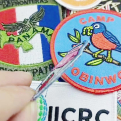 Embroidered pins, free design custom embroidery pin, order proofing free, extra gift sample
