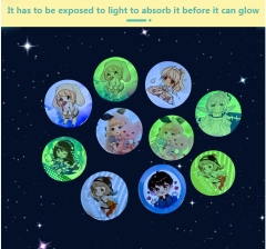 Glow pins, custom produced pins in a variety of sizes and shapes，the minimum order quantity is one