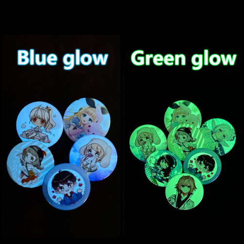 Glow pins, custom produced pins in a variety of sizes and shapes，the minimum order quantity is one