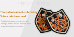 Embroidered pins, free design custom embroidery pin, order proofing free, extra gift sample