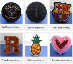 Embroidered pins, free design custom embroidery pin, order proofing free, extra gift sample