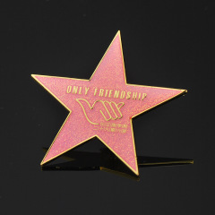 Glitter Pins, custom pins can add flash powder for free