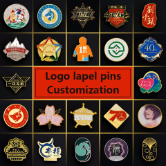 logo pins, custom production of a variety of logo and size pins，first order mold fee halved