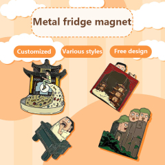 Metal fridge magnet, can produce a variety of shapes and sizes of fridge magnet,free design and sample