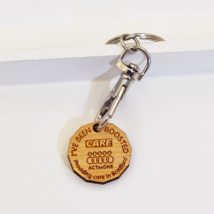Wooden keychain, custom keychain can be given several extra free samples