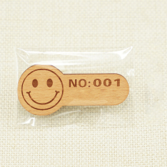 Wood pins, custom wood pins can be given as a few extra samples