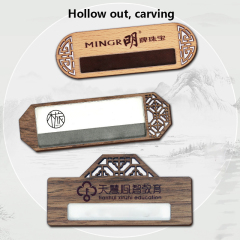 Wood pins, custom wood pins can be given as a few extra samples