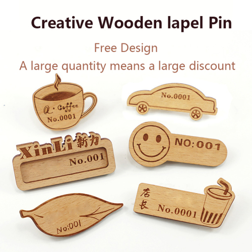 Wood pins, custom wood pins can be given as a few extra samples
