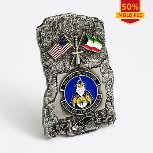 Custom antique silver Challenge coins, flag souvenir coins, World of Warships souvenir coins manufacture，the latest minimum order quantity is one