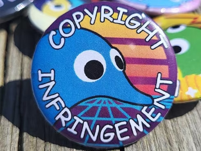Enamel pin copyright infringement