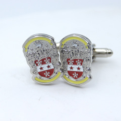 Soft enamel silver cufflinks