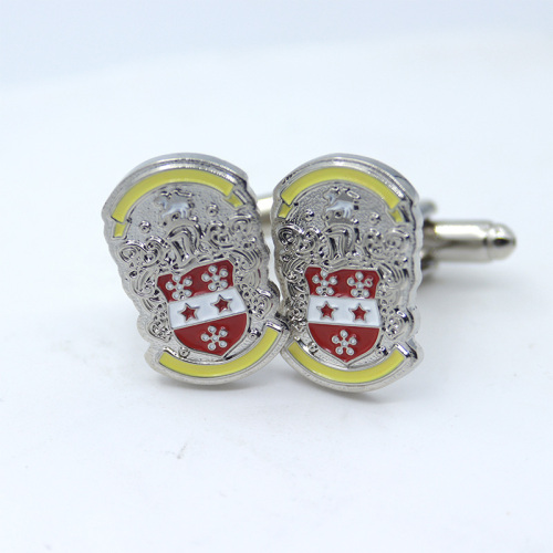 Soft enamel silver cufflinks