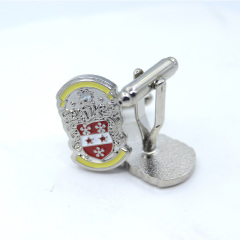Soft enamel silver cufflinks
