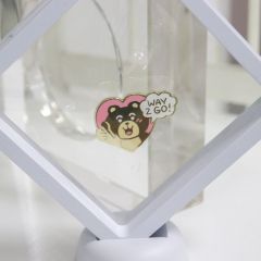 Love bear pins, valentine pins, cute pins with hard enamel and butterfly hat