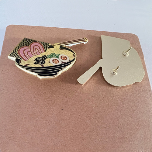 Metal Custom 2D custom printed vintage round enamel metal logo small Beautiful Collar Uniform Lapel Pin for food
