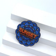 Rotated soft enamel multilevel lapel pins