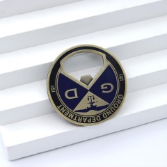 Hard enamel bottle opener challenge coins