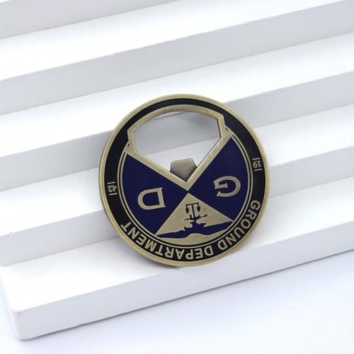 Hard enamel bottle opener challenge coins
