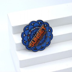 Rotated soft enamel multilevel lapel pins