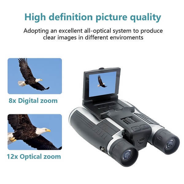 12x32 digital video recording binoculars wtih camera and night vision binocular video camera
