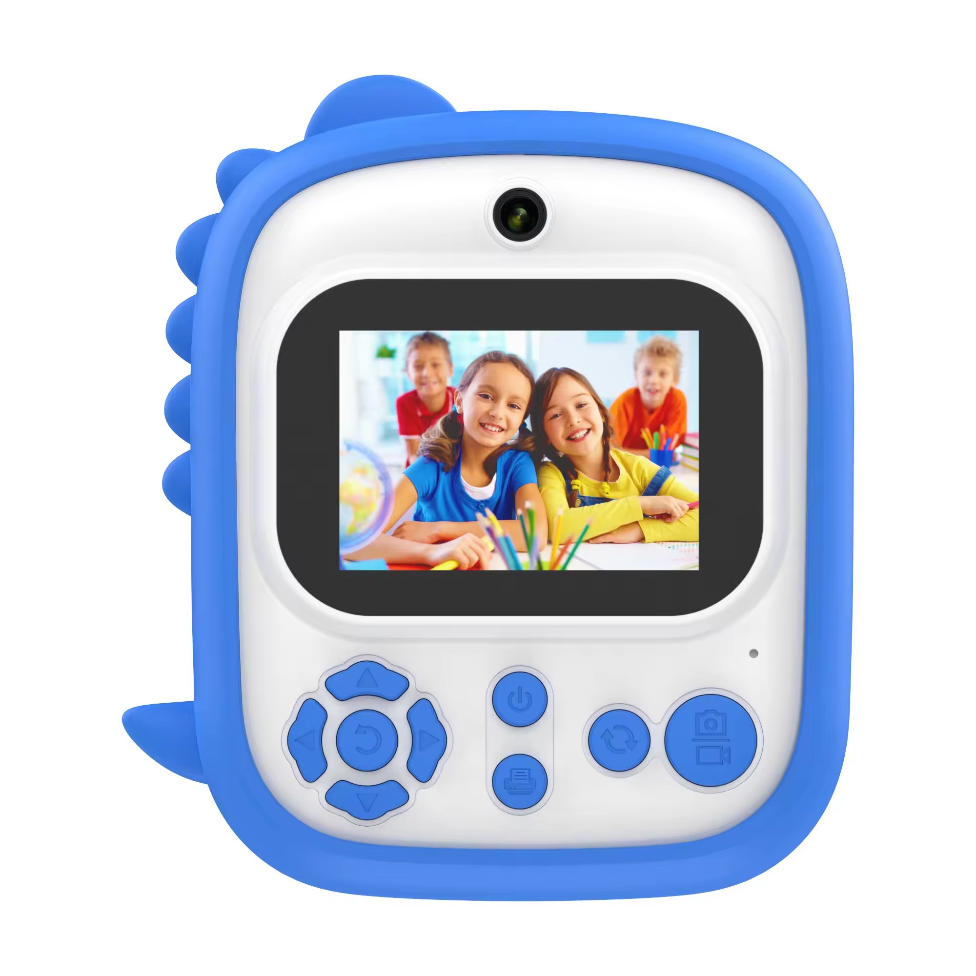 New Arrival Dinosaur Silicone Protective Cover 1080P Digital Selfie Camera 2.4-inch IPS screen Instant Print Kids Camera