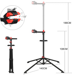 Bike Repair Stand Steel with Magnetic Tool Tray