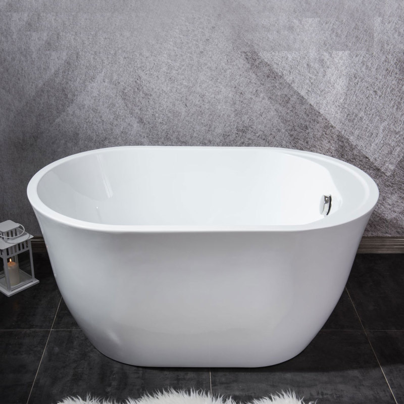BT2024-47 Freestanding 47 in. Contemporary Design Acrylic Flatbottom  SPA Tub  Bathtub in White