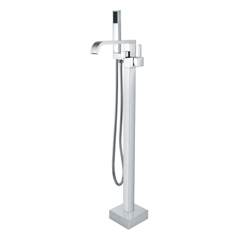 FF008/FF008BB/FF008BN/FF008MB/FF008ORB Freestanding Floor Mounted Bath Tub Filler Faucets with Hand Held Shower Head