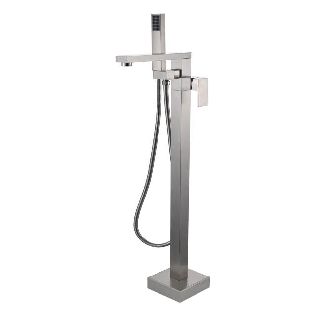 FF211/FF211BN/FF211MB Freestanding Floor Mounted Bath Tub Filler Faucets with Hand Held Shower  with Pressure Balance