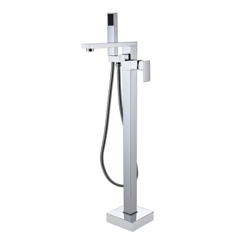 FF211/FF211BN/FF211MB Freestanding Floor Mounted Bath Tub Filler Faucets with Hand Held Shower  with Pressure Balance