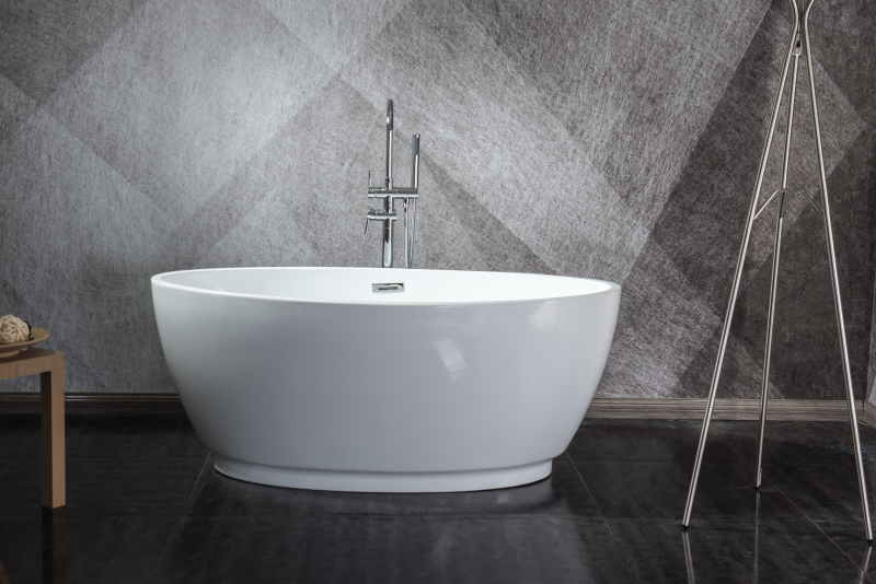 BT2016-55/BT2016-67  Freestanding. Contemporary Design Acrylic Flatbottom  SPA Tub  Bathtub in White