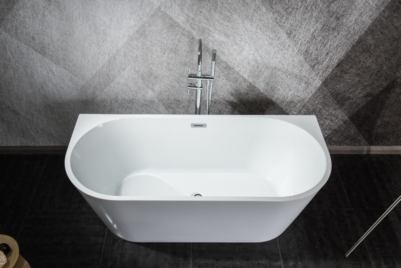 BT2019-55/BT2019-67  Freestanding. Contemporary Design Acrylic Flatbottom  SPA Tub  Bathtub in White