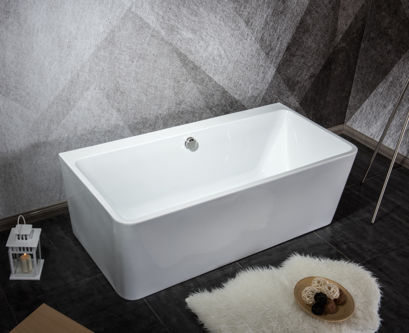 BT2001-55/BT2001-67 Freestanding  Contemporary Design Acrylic Flatbottom  SPA Tub  Bathtub in White