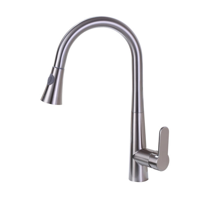 F80006/F80006BN Single-Handle Pull Down  Sprayer Kitchen Faucet with CUPC Certification in Stainless Steel